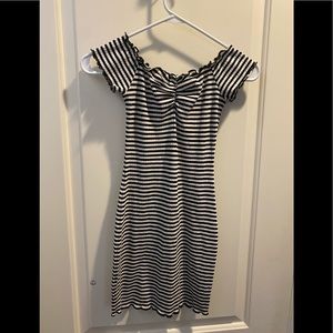 Privacy Please Striped Mini Dress